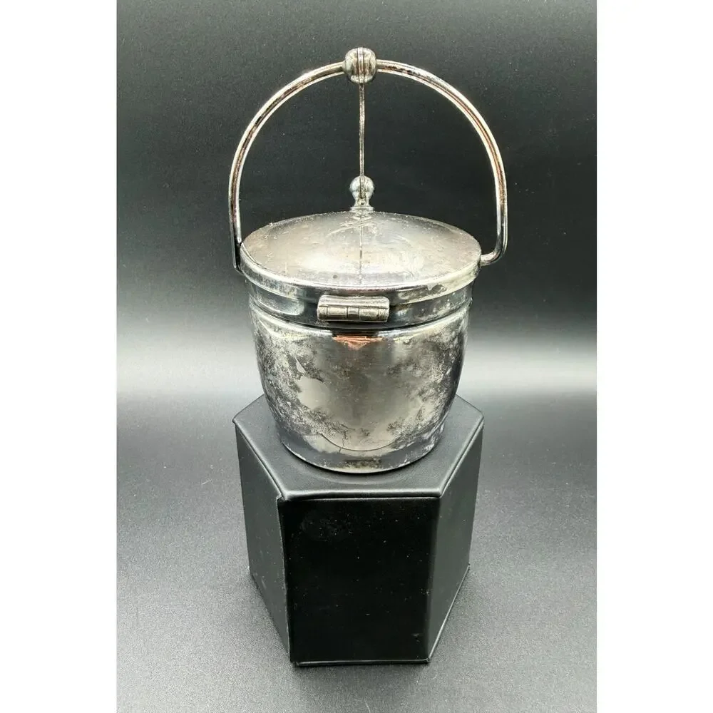 Vintage Wallace Silverplate Mechanical Swing-top Ice Bucket M638